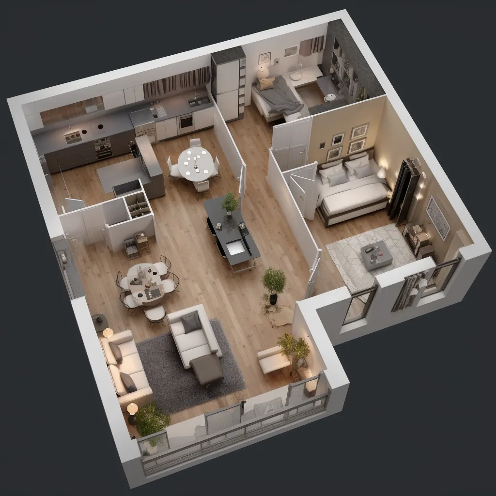 3D Grundriss Beispiel 2