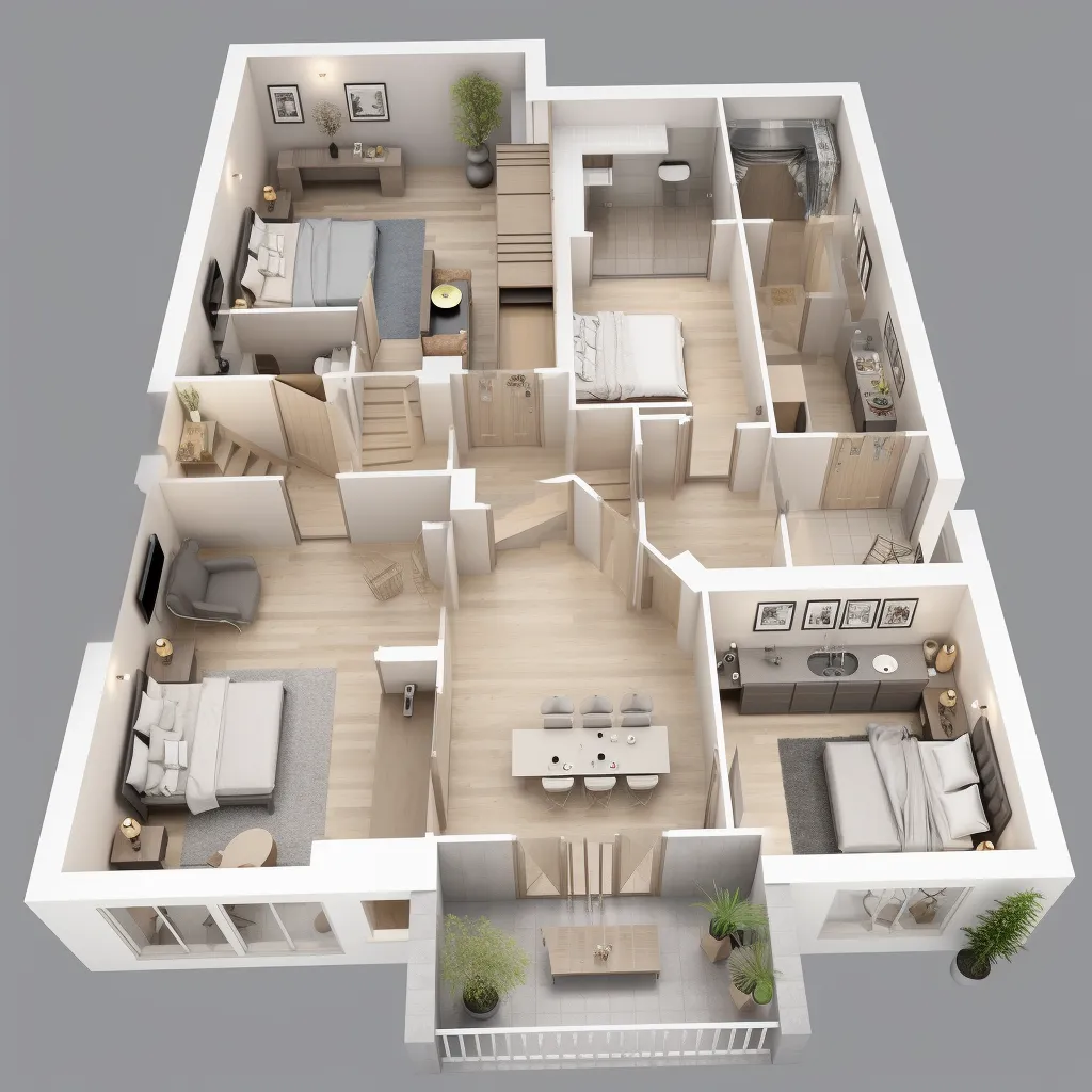 3D Grundriss Beispiel 8